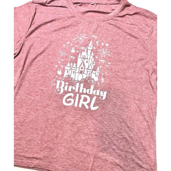 WOMEN'S Pink Disney Birthday Girl Tshirt - Size: 2XL - Picture 5 of 11
